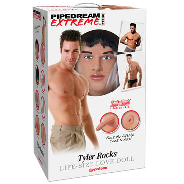Pipedream Tyler Rocks, Сексуальный брюнет с половым членом и анусом