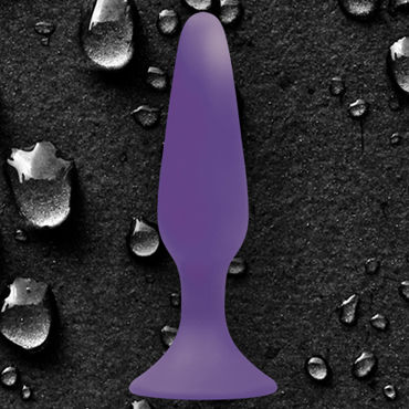 NS Novelties Sliders Silicone Anal Plugs, фиолетовый - Гладкая анальная пробка малого размера - купить в секс шопе