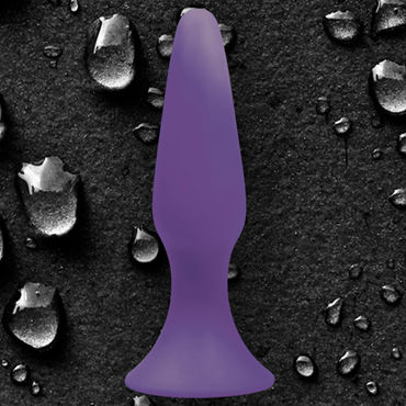 NS Novelties Sliders Silicone Anal Plugs, фиолетовый - Гладкая анальная пробка среднего размера - купить в секс шопе