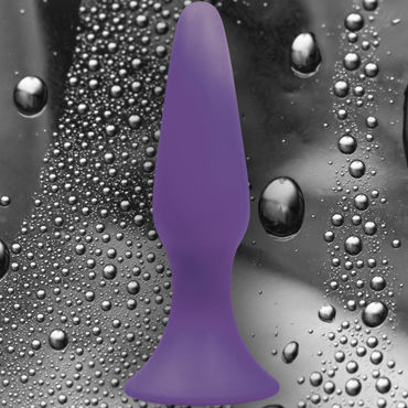 NS Novelties Sliders Silicone Anal Plugs, фиолетовый - Гладкая анальная пробка большого размера - купить в секс шопе