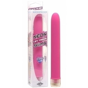 Pipedream Neon Slim розовый, Вибратор с нежнейшим покрытием