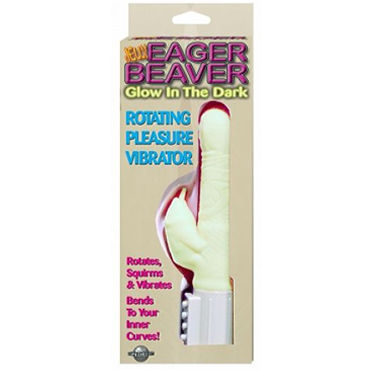 Pipedream Eager Beaver Glow - Светящийся в темноте вибратор - купить в секс шопе