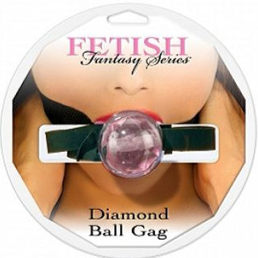 Pipedream Diamond Ball Gag розовый, Кляп с регулируемым ремешком