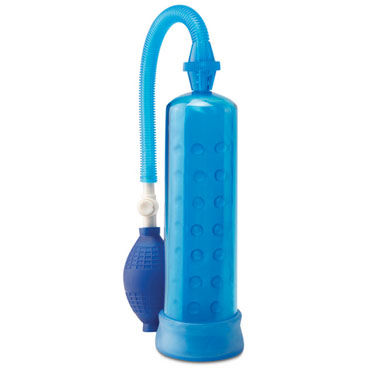 Pipedream Silicone Power Pump, голубой, Мужская помпа с грушей