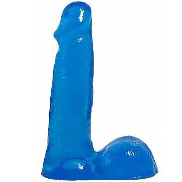 Pipedream Basix Rubber Works 15 см голубой, Реалистичный фаллоимитатор с мошонкой