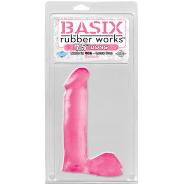 Pipedream Basix Rubber Works 19 см розовый - фото, отзывы