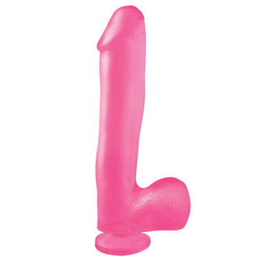 Pipedream Basix with Suction Cup 25 см розовый, Реалистичный фаллоимитатор на присоске