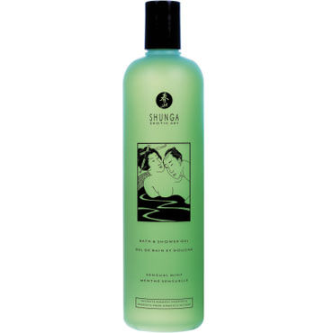 Shunga Bath & Shower Gel Sensual mint, 500 мл, Гель для душа и ванны с ароматом "Чувственная мята"