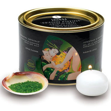 Shunga Oriental Crystals, 600 гр - Соль для ванны, цветок лотоса - купить в секс шопе