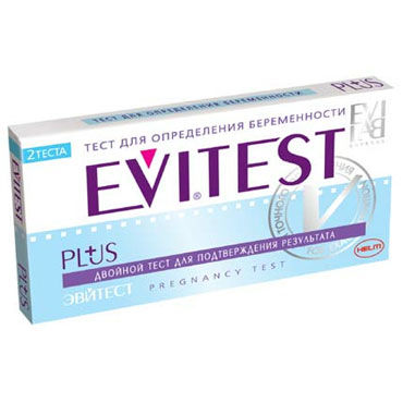 Evitest Plus, 2 тестовые полоски для определения беременности