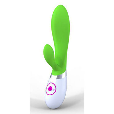 Rabbit Odeco 2, зеленый - Вибратор с двумя мощными моторчиками - купить в секс шопе