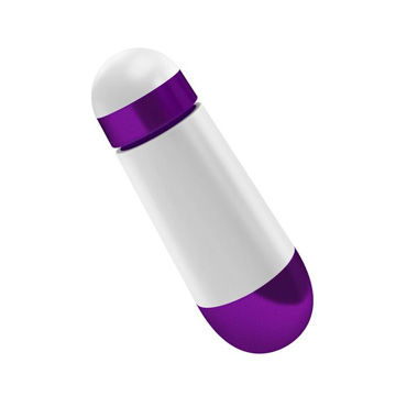 Ovo W2 Вибропуля, бело-фиолетовая - С подсветкой, 5 программ вибрации - купить в секс шопе
