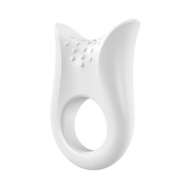 Ovo B2 Эрекционное кольцо, белое - С виброэлементом, стимулирующее мошонку - купить в секс шопе