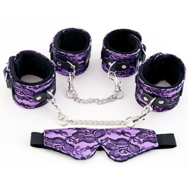 ToyFa Marcus Кружевной Набор, фиолетовый, Маска, оковы и наручники
