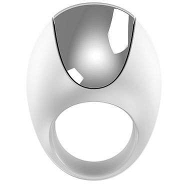 Ovo A1 Эрекционное кольцо, белое - С перезаряжаемым аккумулятором - купить в секс шопе