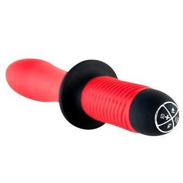 ToyFa Black&Red Анальный вибратор 15 см, красный - фото, отзывы
