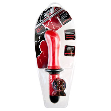 ToyFa Black&Red Анальный вибратор 15 см, красный - С двумя моторчиками - купить в секс шопе