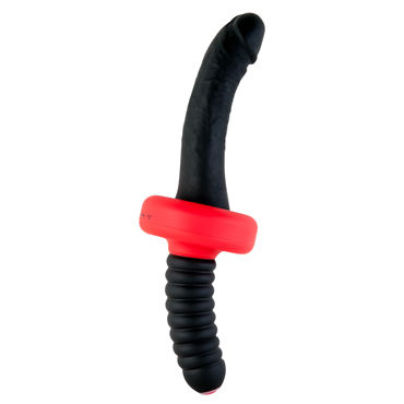 ToyFa Black&Red Реалистичный вибратор 14 см, черный, С удобной рукояткой