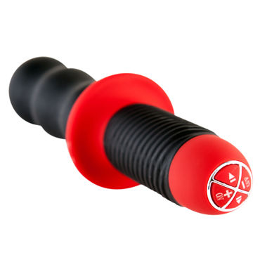 ToyFa Black&Red Рельефный анальный вибратор 15 см, черный - фото, отзывы