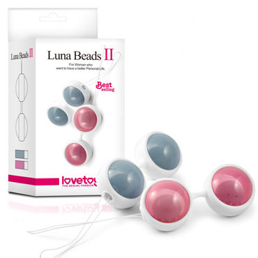 LoveToy Luna Beads II, голубые - Вагинальные шарики со смещенным центром тяжести - купить в секс шопе