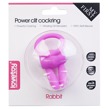 Lovetoy Power Rabbit Clit Cockring, розовое - фото, отзывы