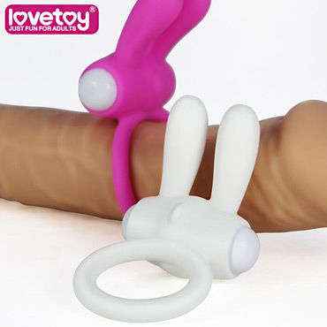 Lovetoy Power Rabbit Clit Cockring, розовое - Эрекционное кольцо с вибрацией - купить в секс шопе