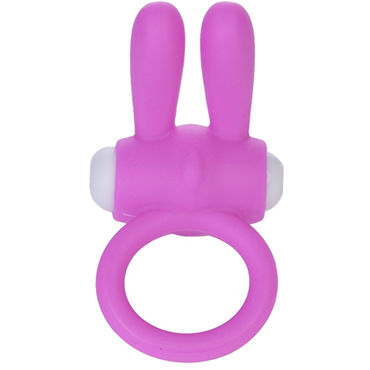 Lovetoy Power Rabbit Clit Cockring, розовое, Эрекционное кольцо с вибрацией