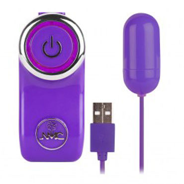 NMC Potent X, фиолетовое, Виброяйцо с USB-проводом