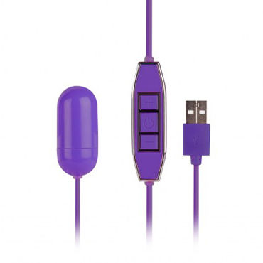 NMC Powerful X USB Mini Vibrator, фиолетовое, Виброяйцо с USB-проводом