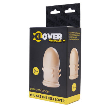 ToyFa Xlover Increase+ с усиками, 6 см, Удлиняющая насадка на пенис