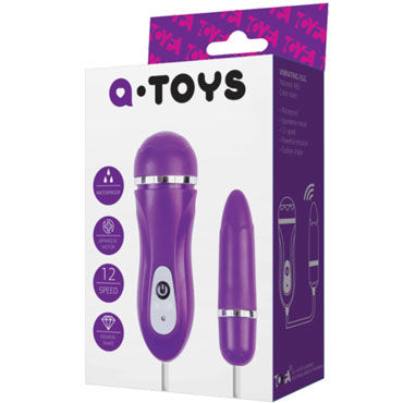 Toyfa A-toys Вибропуля, фиолетовое, С рельефной поверхностью