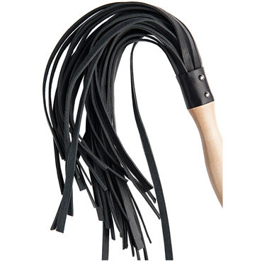 Toyfa Theatre Флоггер из натуральной кожи, черный - фото, отзывы