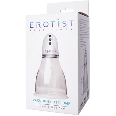 Erotist Adult Toys Vacuum Breast Pump, белая - Вакуумная помпа для груди - купить в секс шопе
