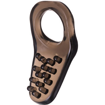 ToyFa Xlover Cock Ring, черное - Кольцо с мягкими стимулирующими шипиками - купить в секс шопе