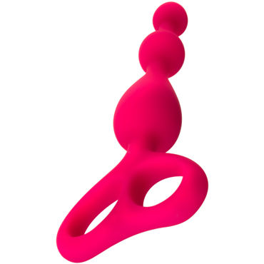 ToyFa Popo Pleasure Анальная цепочка 18 см, розовая, С удобной рукоятью и другие товары ToyFa с фото