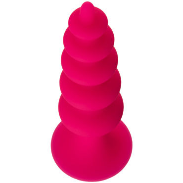 ToyFa Popo Pleasure Анальная елочка, розовая - С присоской в основании - купить в секс шопе