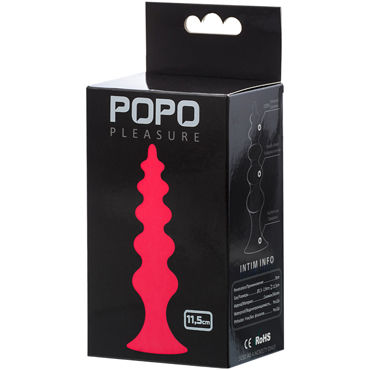 ToyFa Popo Pleasure Анальная елочка, розовая - подробные фото в секс шопе Condom-Shop