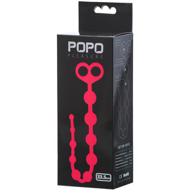 Новинка раздела Секс игрушки - ToyFa Popo Pleasure Анальная цепочка 33,5 см, розовая