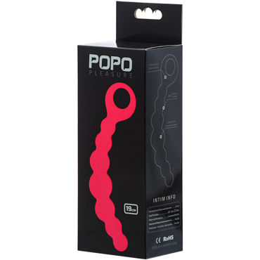 ToyFa Popo Pleasure Анальная цепочка 19 см, розовая, Изогнутой формы и другие товары ToyFa с фото