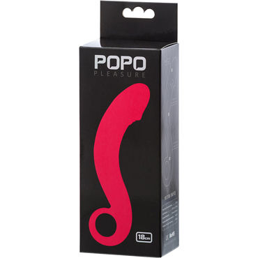 ToyFa Popo Pleasure Анальная втулка, розовая - В форме изогнутого фаллоса - купить в секс шопе