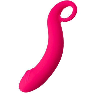ToyFa Popo Pleasure Анальная втулка, розовая, В форме изогнутого фаллоса