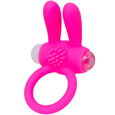 Toyfa A-toys Powerful Cock Ring, розовые, Виброкольцо со стимуляцией клитора