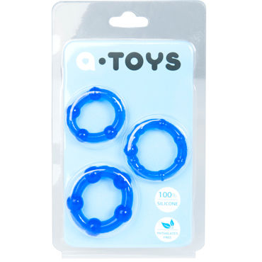 Toyfa A-toys Набор колец, синие, Со стимулирующими шариками
