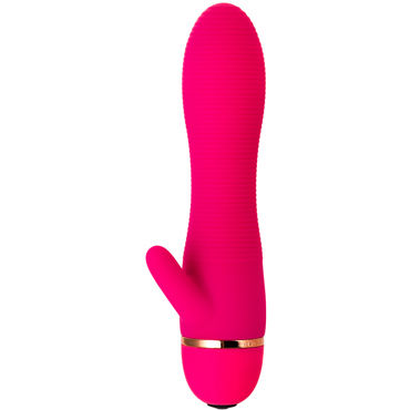 Toyfa A-toys 20 Modes Vibrator, розовый, Вибратор ребристый с клиторальным стимулятором