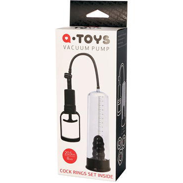 Toyfa A-toys Vacuum Pump 20,5 см, прозрачная, Вакуумная помпа с высокой насадкой и другие товары ToyFa с фото