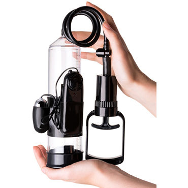 Toyfa A-toys Vacuum Pump 22,8 см, прозрачная, Вакуумная помпа с вибрацией и другие товары ToyFa с фото