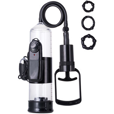 Toyfa A-toys Vacuum Pump 22,8 см, прозрачная, Вакуумная помпа с вибрацией