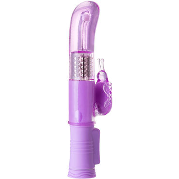Toyfa A-toys High-Tech Vibrator, фиолетовый - Вибратор с ротацией и гладким стволом - купить в секс шопе
