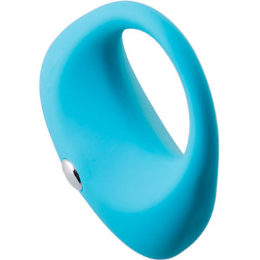 Toyfa A-toys Cock Ring, голубое - Эрекционное кольцо с вибрацией - купить в секс шопе