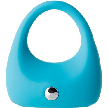 Toyfa A-toys Cock Ring, голубое, Эрекционное кольцо с вибрацией
